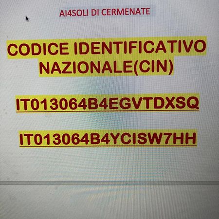 "Ai 4 Soli" Cermenate Exteriér fotografie